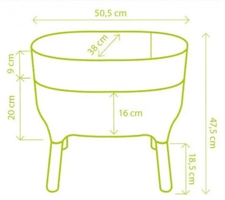 Пластмасов самонапояващ се съд за отглеждане на растения Urbalive – Plastia