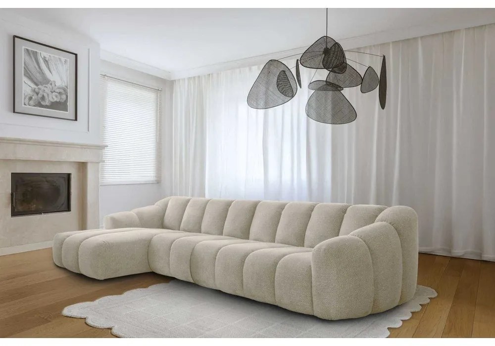 Бежов ъглов диван (ляв ъгъл) Shell – Miuform