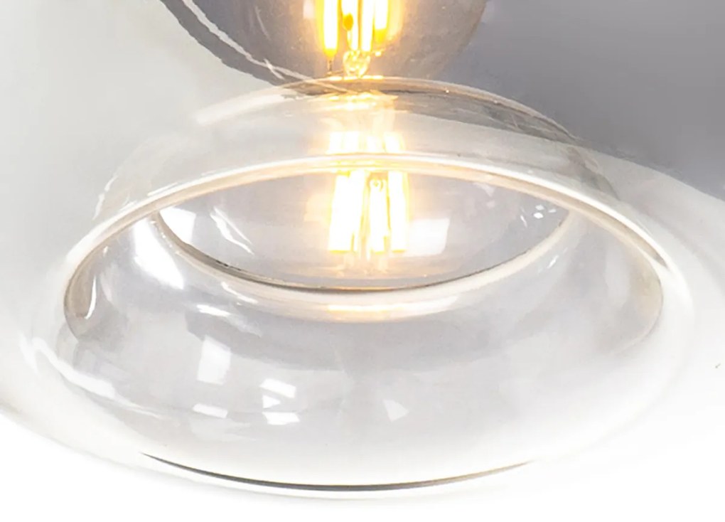 Интелигентен висящ аплик черен с опушено стъкло, включително 3 Wifi P45 - Busa