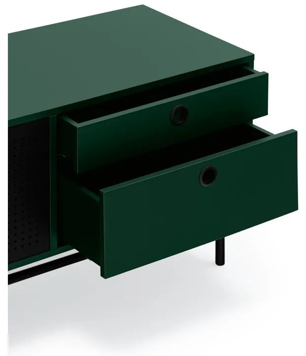 Черно-зелена маса за телевизор Punto - Teulat