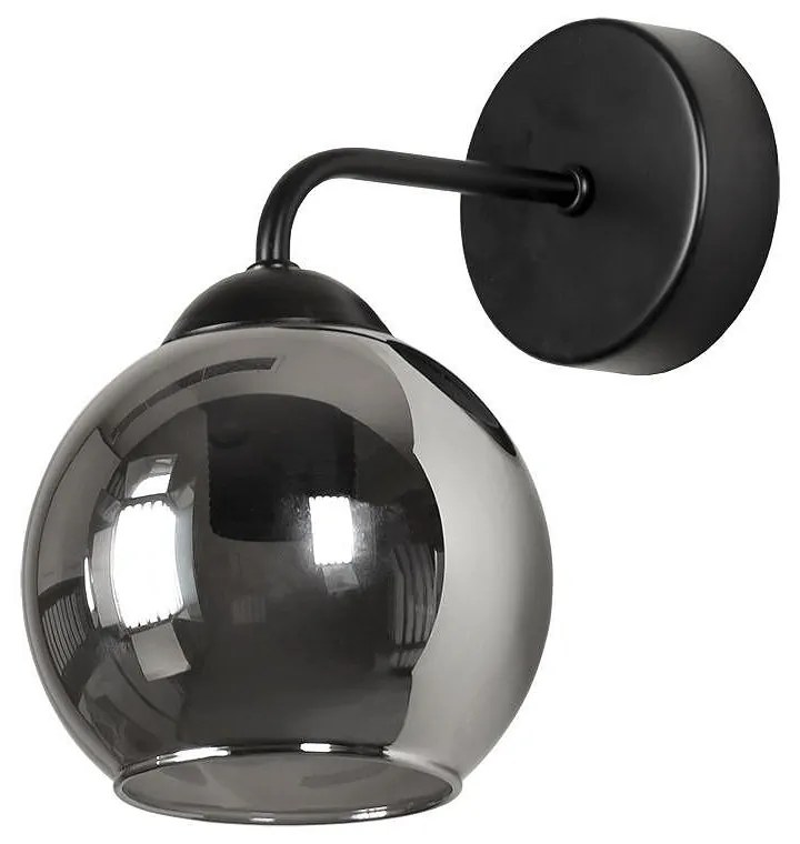 Аплик ЛАГО, черен/сив, 1xE27