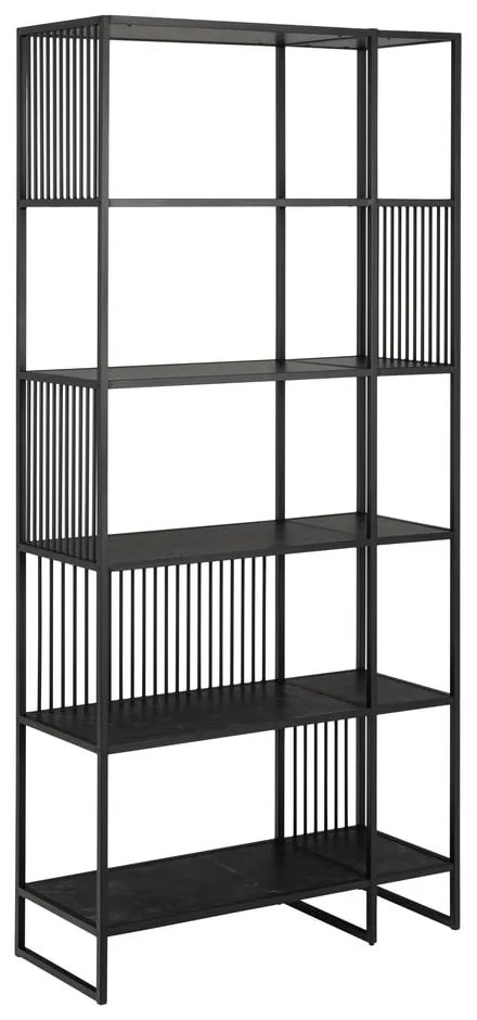 Черна библиотека от камък 85x185 cm Strington – Actona