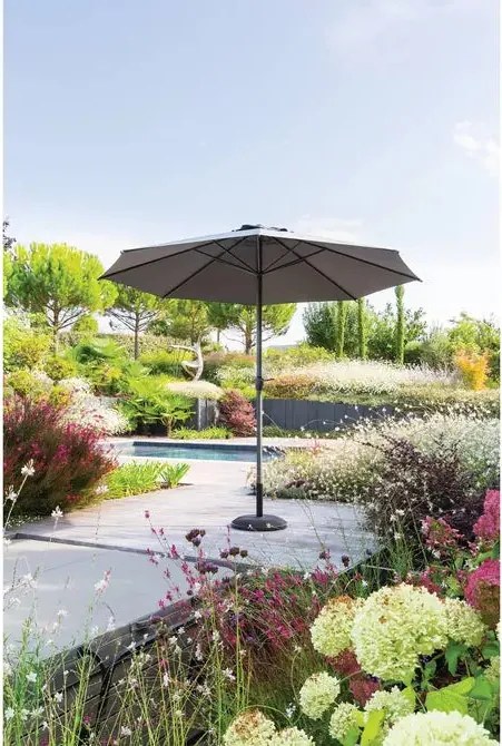 Прав накланящ се чадър Hesperide Loompa, 3 m - Пшеница/Глина