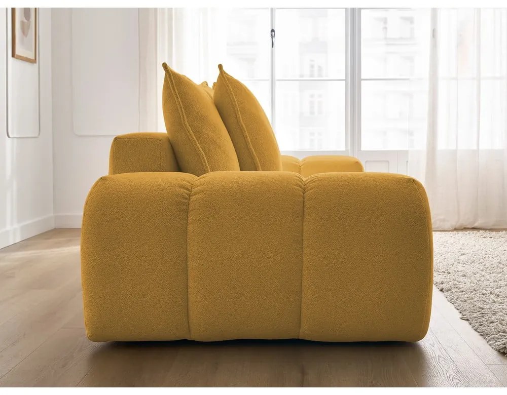 Шенилов диван в цвят горчица 278 cm Everest – Bobochic Paris