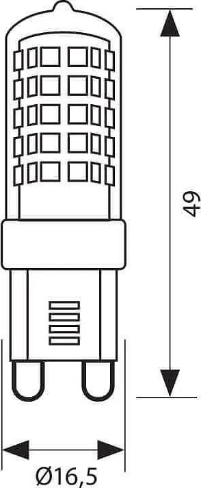 LED крушка VIVALUX BRILA LED, 3W, G9, 4000К
