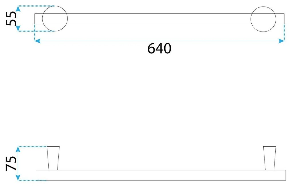 Закачалка за баня 1610 Aristo Brush Copper