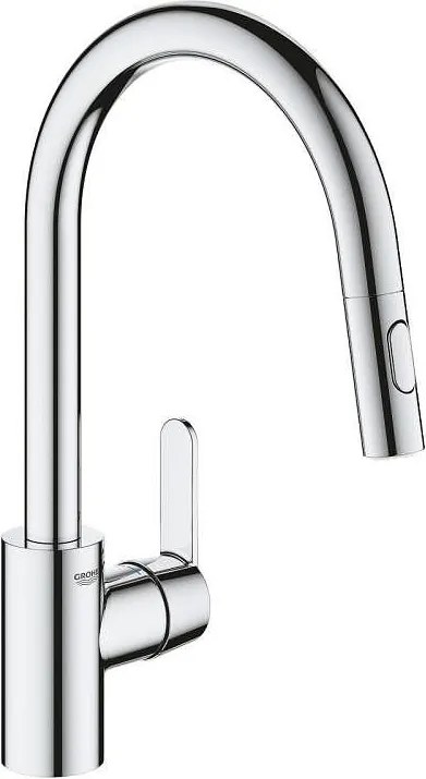 Стоящ смесител за кухня, Get, Grohe, 31484001, с издърпващ се душ