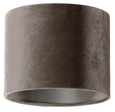 Кафяв кръгъл абажур от велур 18/18/14