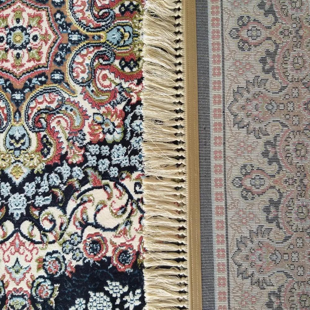 Реколта килим с луксозна синьо-червена шарка Ширина: 200 см | Дължина: 300 см