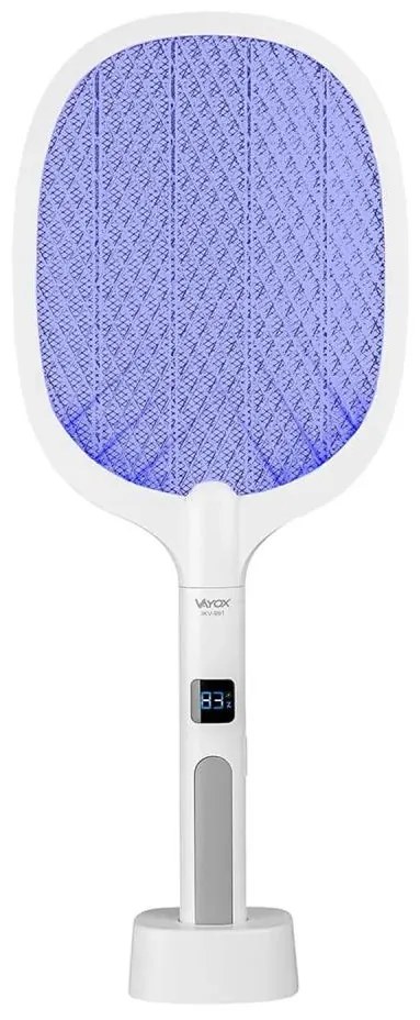 LED електрически уловител на насекоми 2в1 с LCD, 1200 mAh/5V, бял