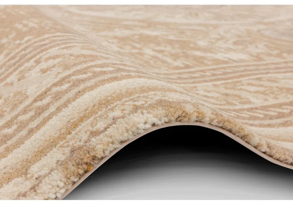 Бежов вълнен килим 133x180 cm Emily - Agnella