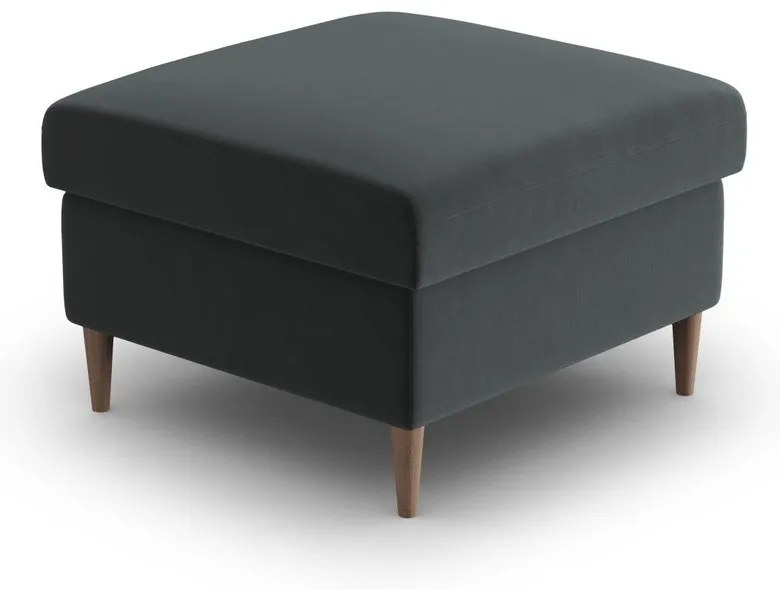 Тъмносива кадифена табуретка Kyoto – Cosmopolitan Design