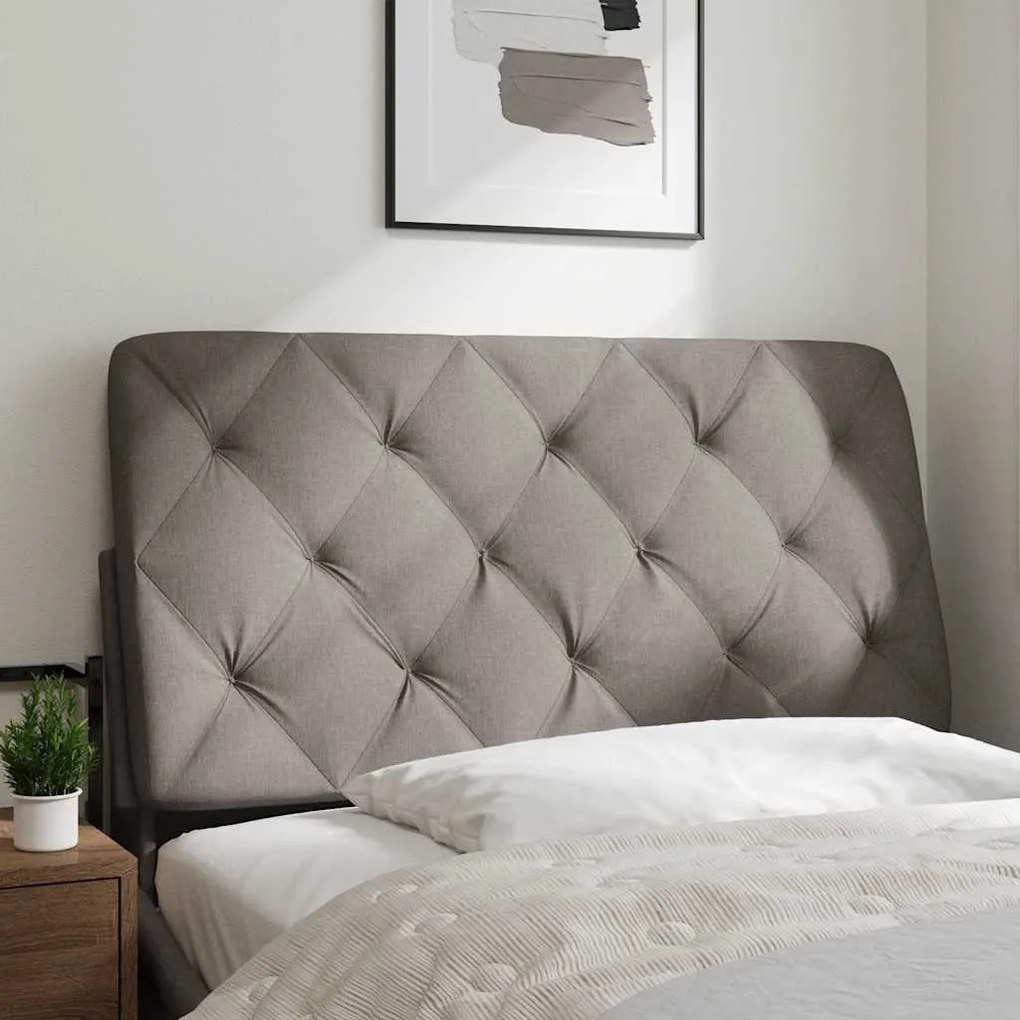 4019209 vidaXL Мека табла за легло, таупе, 100 см, плат