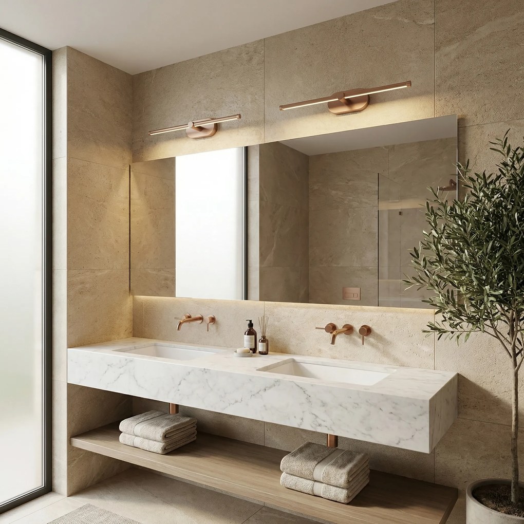 LED аплик за баня APP1895-1W 40 cm BRUSH COPPER