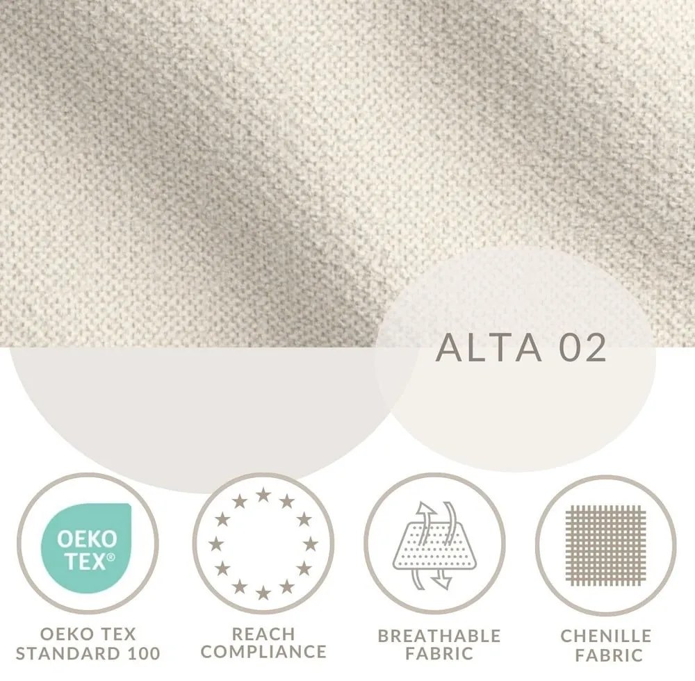 Бежово единично легло 120x200 cm тапицирано с място за съхранение с включена подматрачна рамка Noto – Maison de Rêve