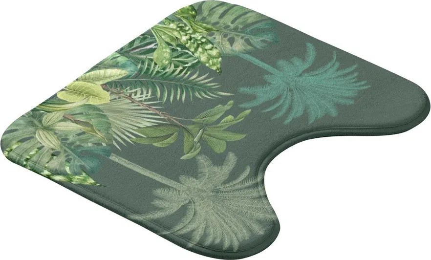 Зелен текстилен килим за баня WC 45x45 cm Vagabonde – douceur d'intérieur