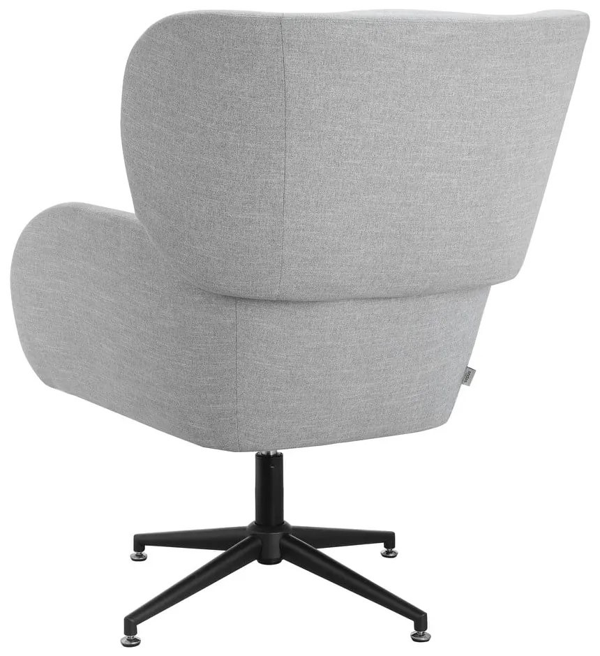 Светлосиво кадифено кресло Vanessa – Støraa