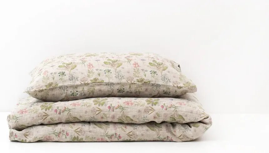 Детски бежов лен Ботаника, 140 x 200 cm - Linen Tales