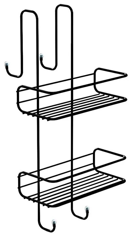 Gedy - Стенна полица за душ CHROM LINE 49x24 cm матово черно