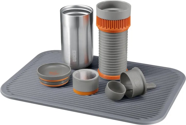 Подложка за сушене и трамбоване Wacaco L, Силиконова, Гладка и оребрена повърхност, Без BPA,Сив