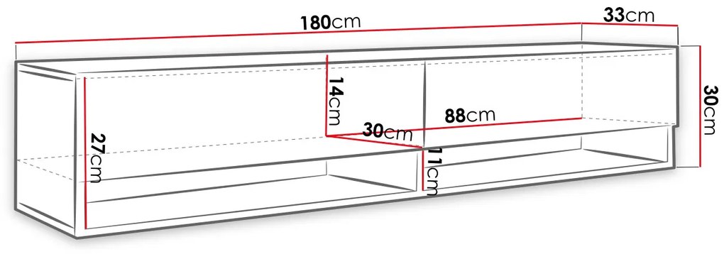 TV шкаф Doka-Дължина: 140 cm