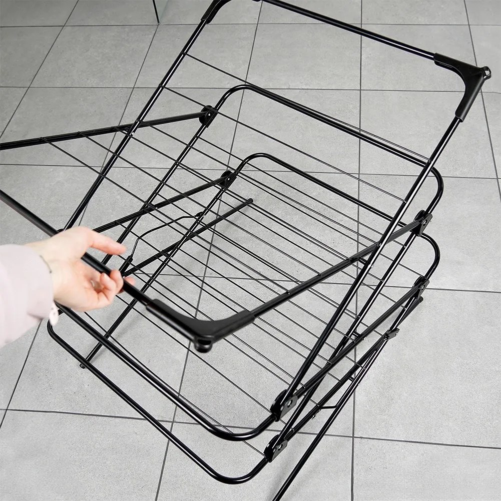 Вертикален сушилник за дрехи на 3 нива, сгъваем простор за пране