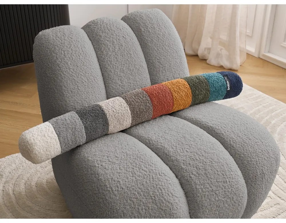 Светлосиво кресло от прежда с примки от букле Janissaire – Bobochic Paris