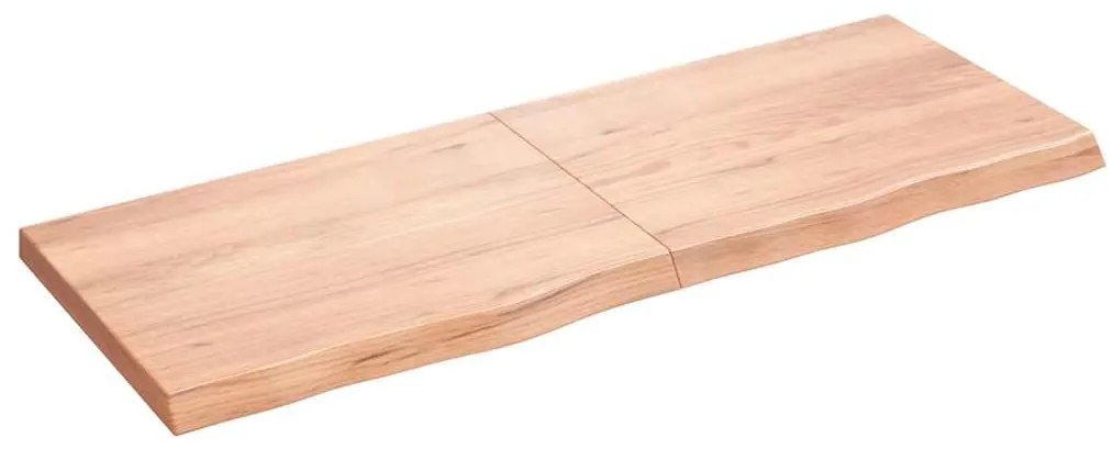 3156388 vidaXL Плот за маса светлокафяв 160x60x(2-6) см обработен масивен дъб