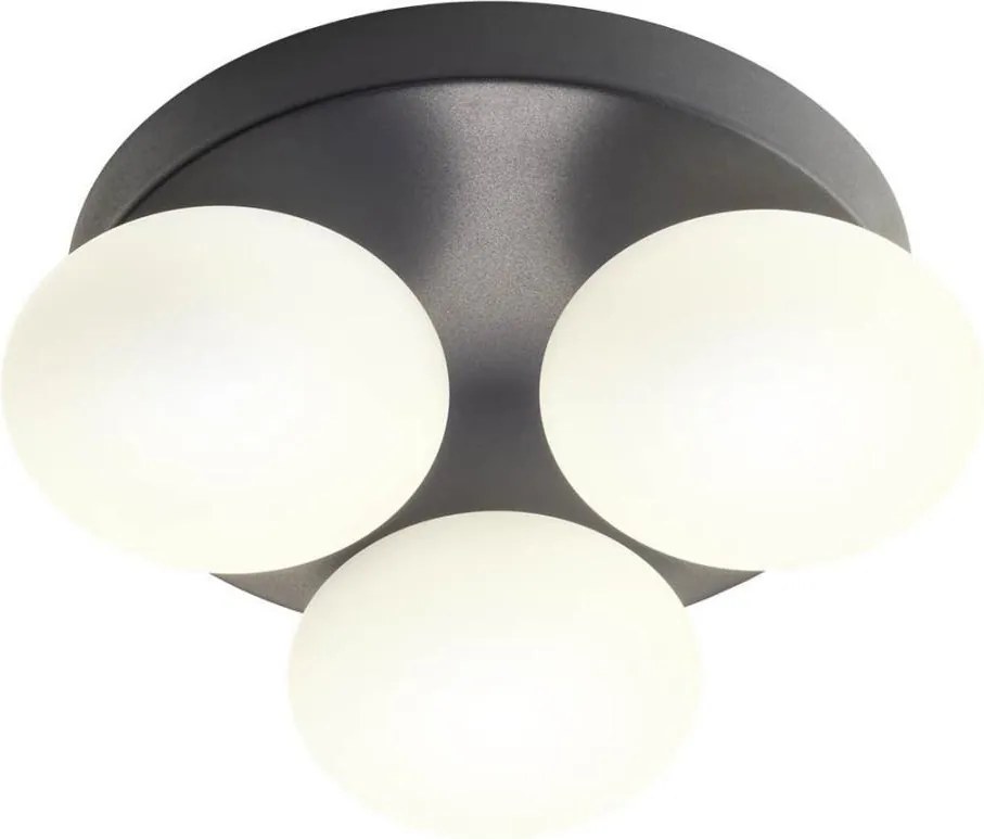 Redo 01-4308 - LED таванно осветително тяло за баня OVUM 3xLED/5W/230V IP44 черно