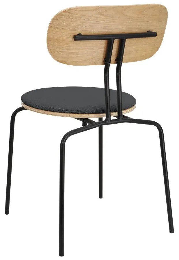 Черно-антрацитен трапезен стол Curious - UMAGE