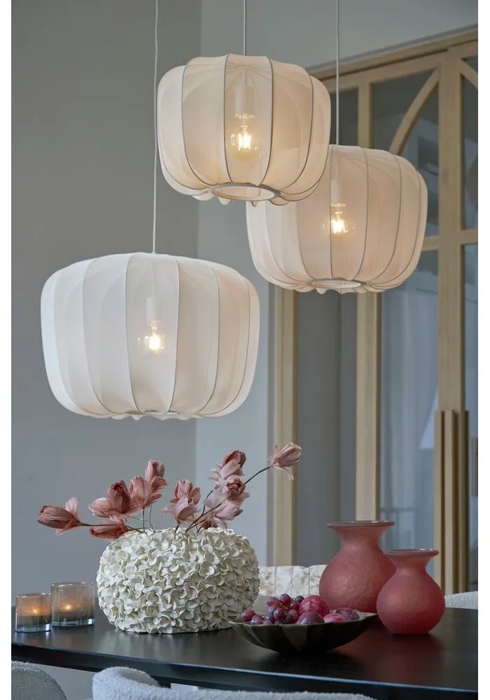 Кремава лампа за таван ø 50 cm Plumeria - Light & Living