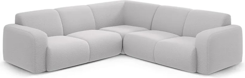 Светлосив ъглов диван от букле (променлив/L форма) Molino – Micadoni Home