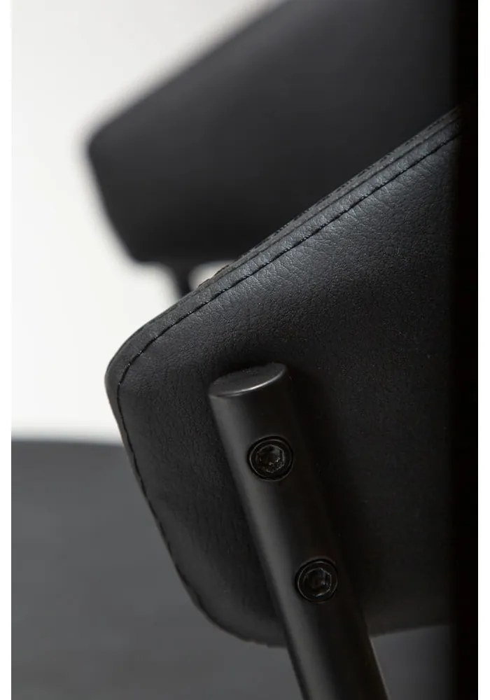 Черен трапезен стол от имитация на кожа Zone – DAN-FORM Denmark