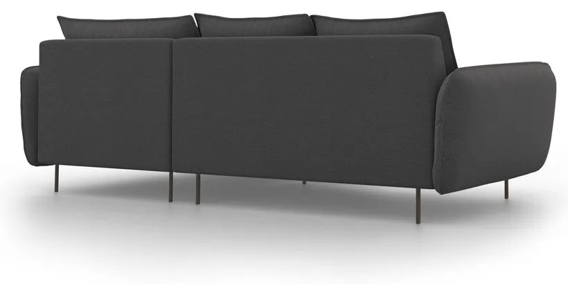 Тъмносив ъглов диван , десен ъгъл Vienna - Cosmopolitan Design