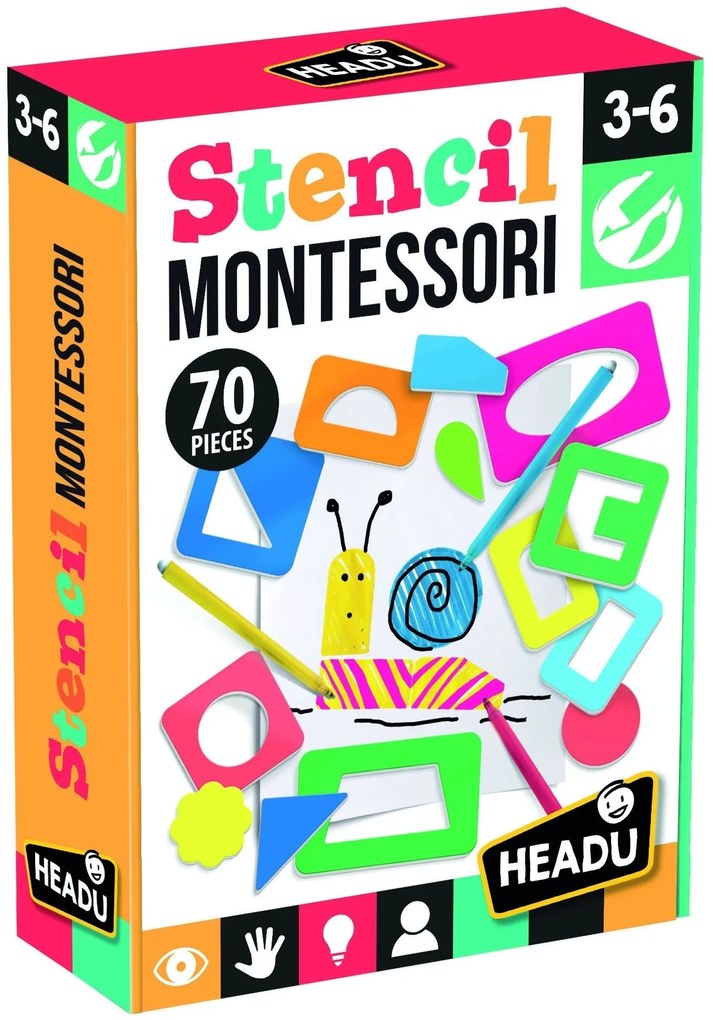 Headu - Разноцветни шаблони - Монтесори