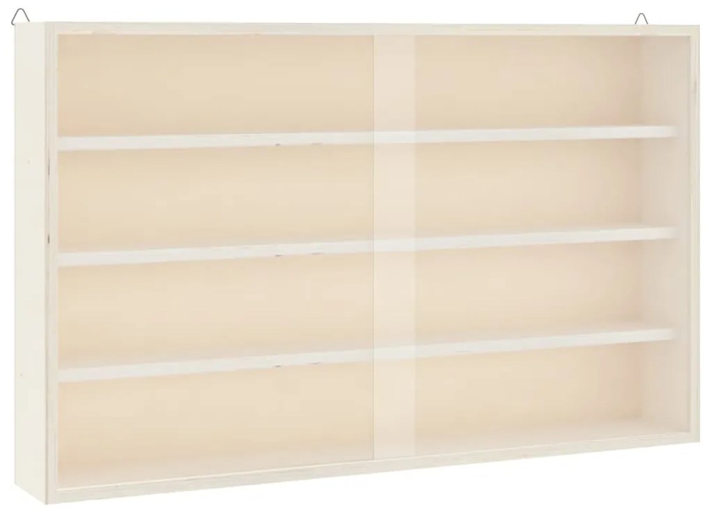 4017386 vidaXL Дървена колекционерска витрина с врати 60x8,5x37 см