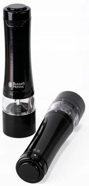 Електрически мелнички за сол и пипер Russell Hobbs Black 28010-56, Керамичен механизъм, LED, Черен