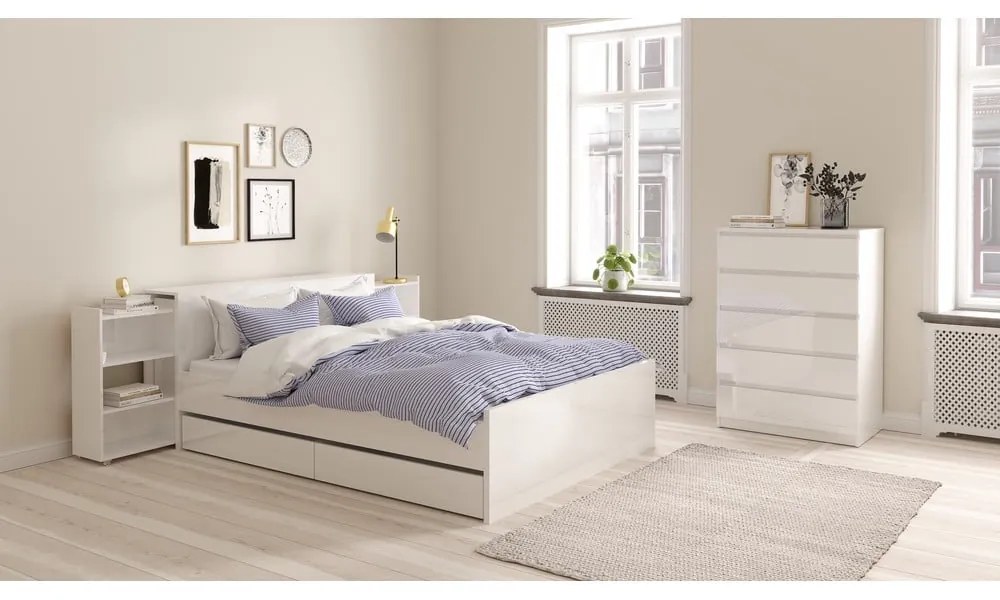 Бяла табла за легло 165x80 cm Naia – Tvilum