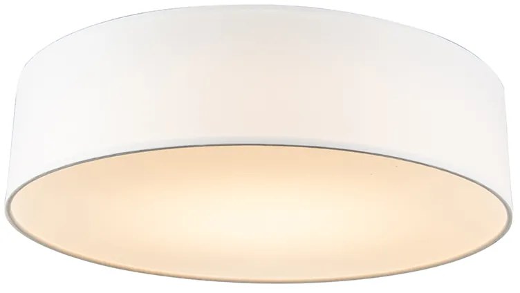 Таванна лампа бяла 40 см с LED - Drum LED