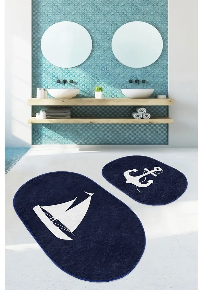 Сини килими за баня в комплект 2 бр. 60x100 cm – Mila Home