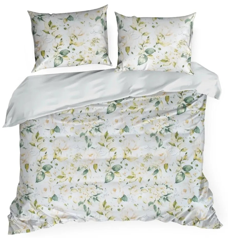 Меки памучни чаршафи с деликатна шарка на рози 2 части: 1 бр. 140x200 + 1 бр. 70x80