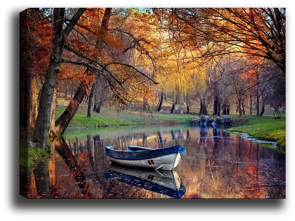 Живопис , 70 x 50 cm Boat Lake - Tablo Center