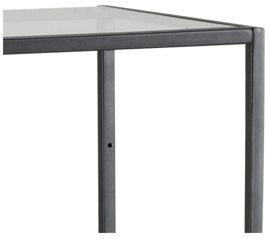 Черен стъклен стелаж 35x83 cm Seaford – Actona