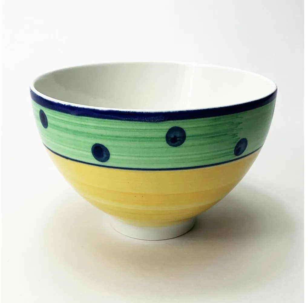 Керамична купа за компот Tereza жълто-зелена
