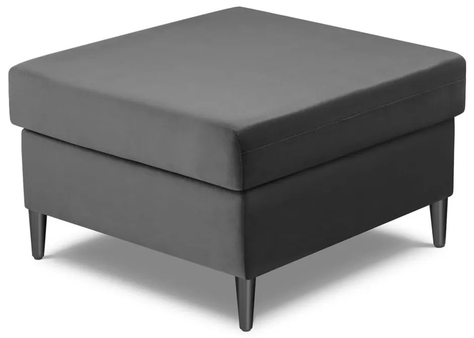 Светлосива кадифена табуретка Kyoto – Cosmopolitan Design