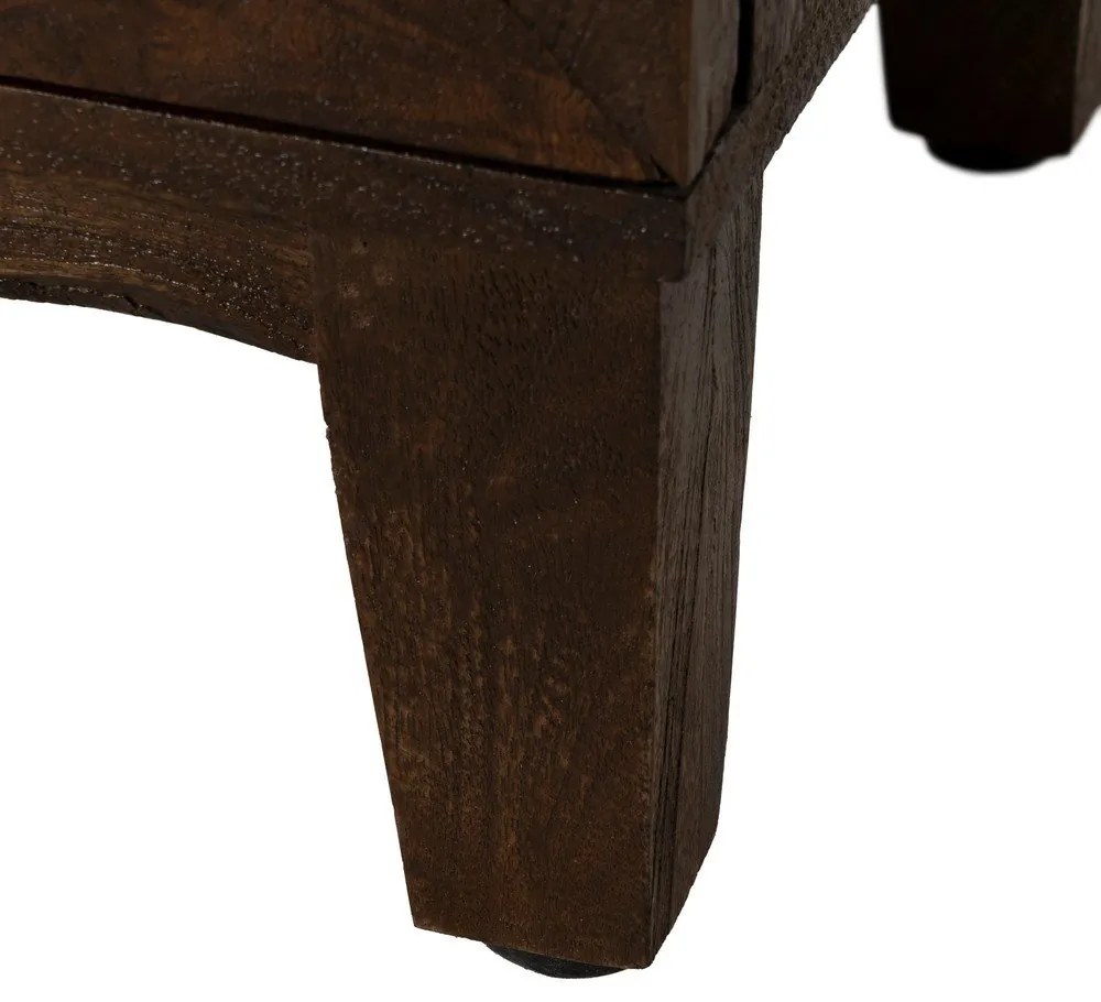 Кафява витрина от масивно манго 80x100x40 cm Ravi – Ixia