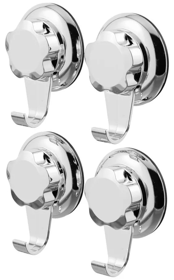 Пластмасови комплект куки 4 бр. без пробиване в сребрист цвят Bestlock – Compactor