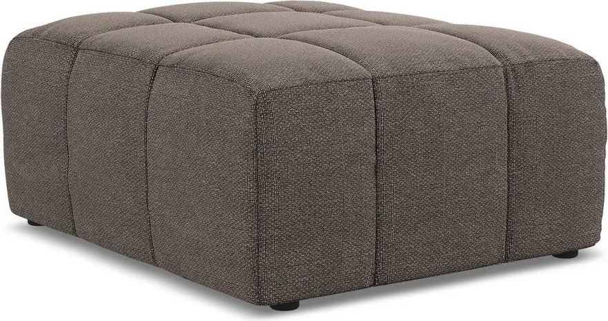 Кафява табуретка от прежда с примки от букле Aloha – Makamii