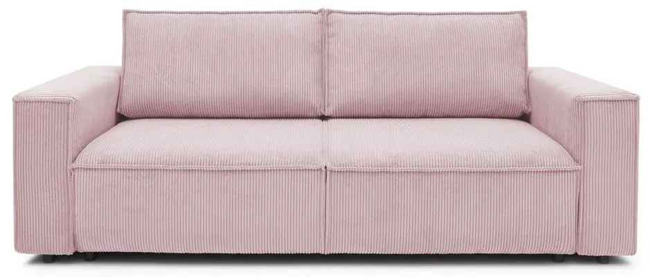 Светлорозов диван от велур 245 cm Nihad - Bobochic Paris