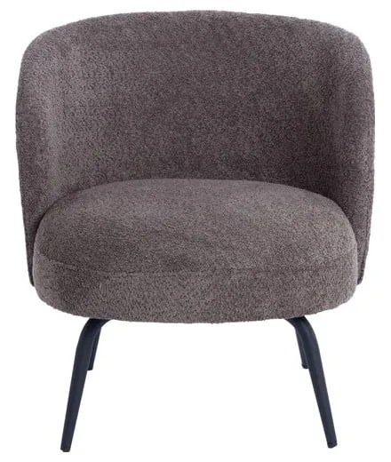 Тъмнокафяв фотьойл от плат букле Dieyda - Light & Living